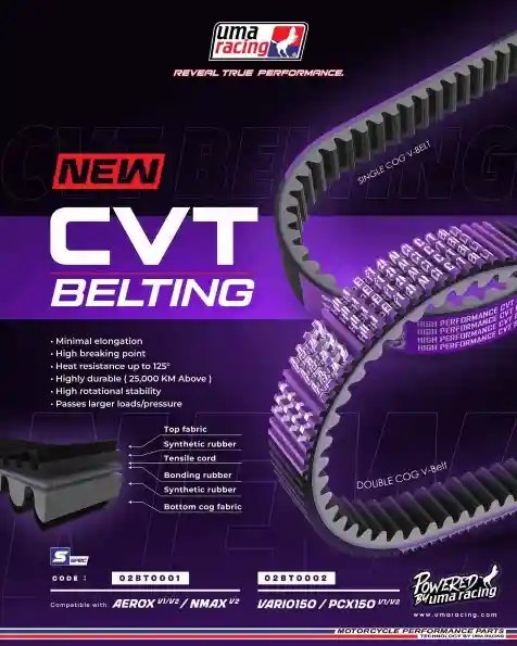 uma-racing-cvt-belt-fan-belt-aerox-155-02bt0001 UMA Racing CVT Fan Belt Aerox 155