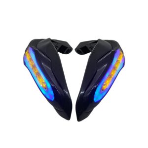 Motorcycle Handguards Yellow Blue LED Universal