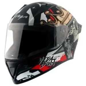 Vega Helmet Crown Dull Black Red